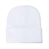 High Quality Solid Color Acrylic Wool Hat Outdoor Warm Cold Hat Monochrome Knitted Hat Pullover Hat for Men and Women