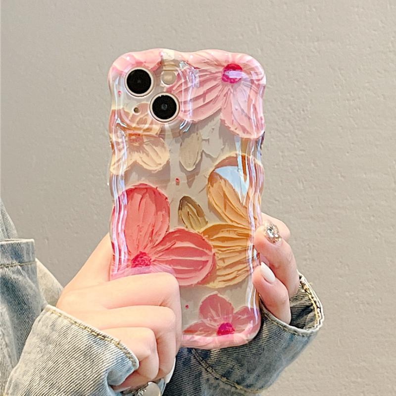 

Ретро картина маслом цветок синий свет лазерный чехол для телефона для iPhone 14Pro Max 13 11 12 Pro Max стильный противоударный мягкий чехол с цветочным принтом For iPhone 14Pro Max