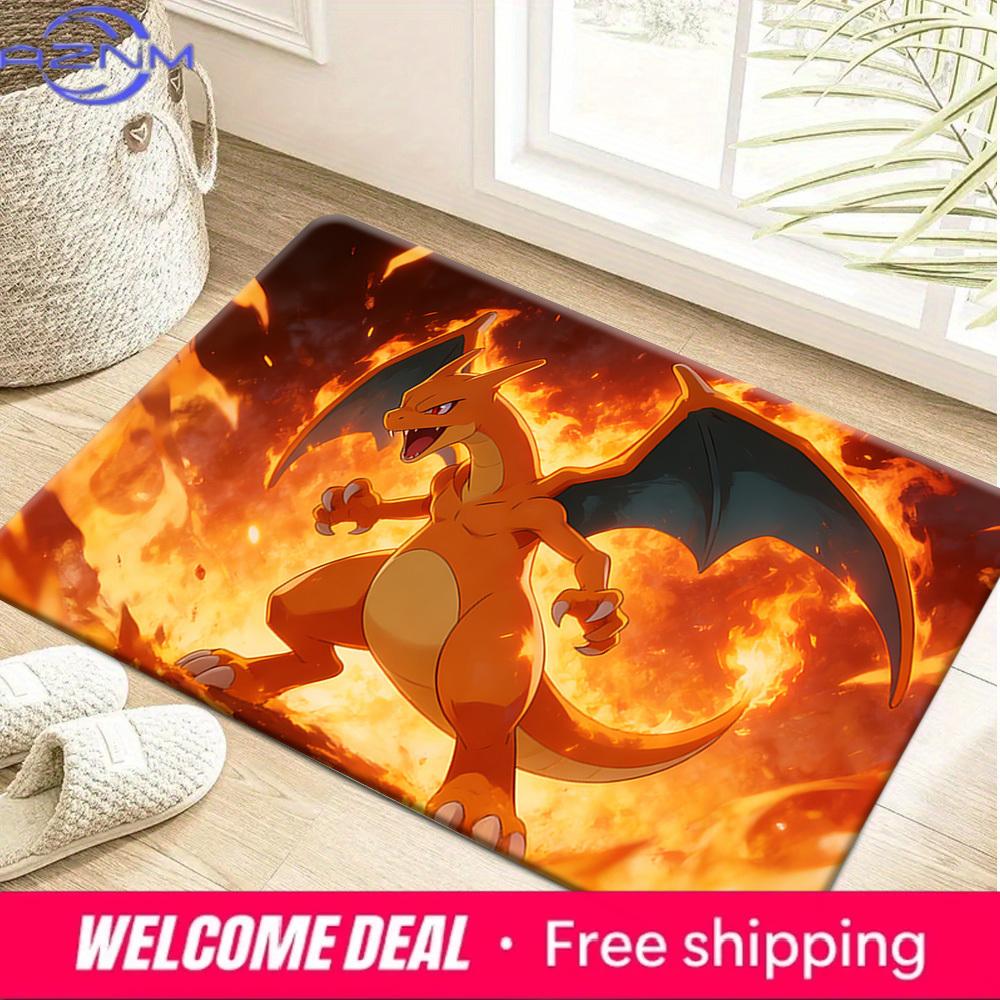 Pokemon Charizard Fire Print Non-Slip Doormat for Home Decor 40x60cm(15x23 in)