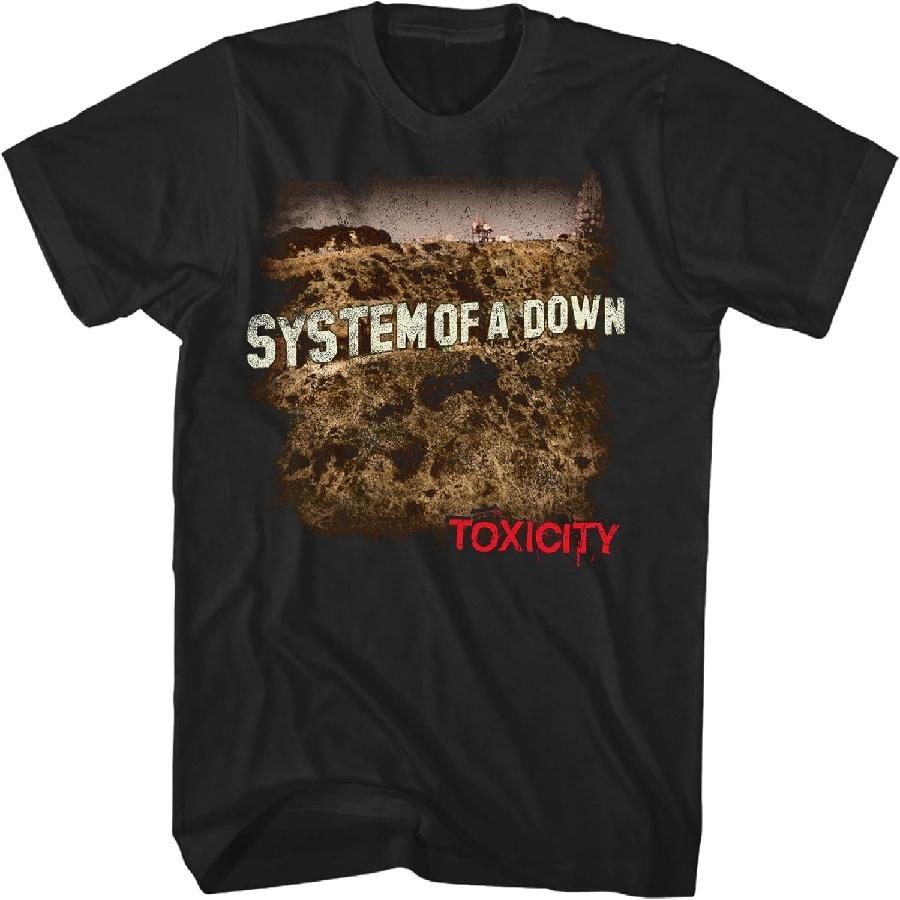 

2Bhip System of A Down Toxicity Adult Black Short Sleeve T Shirt Nu Metal Graphic Tees S чёрный