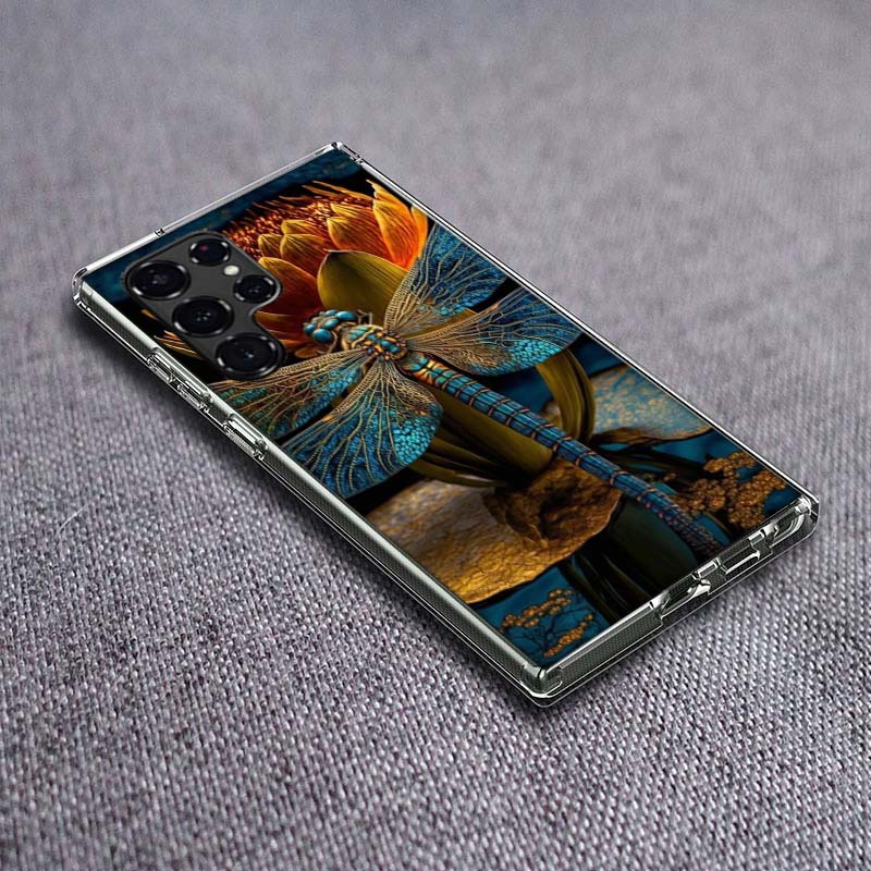 

Beautiful Dragonfly Enthusiasts Phone Case For Samsung Galaxy S24 S23 S21 S20 FE S22 S26 Ultra S25 Edge S10 Plus Cover Clear TPU Samsung S22 Ultra