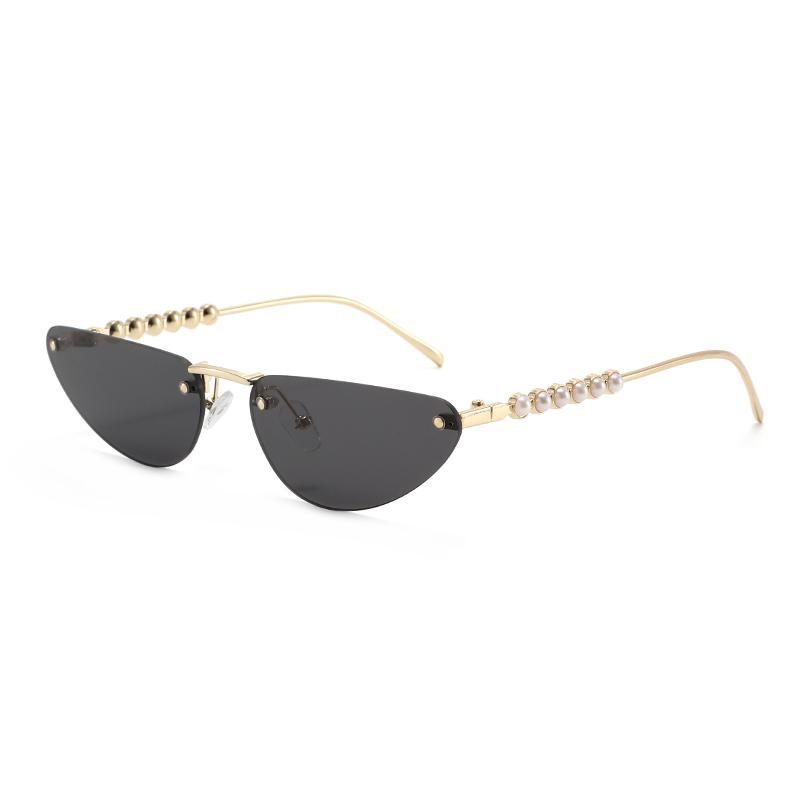 

Vintage Trendy Rimless Cat s Eye Metal Goggles Women Men Sexy Premium Sun Eyeglasses Travel Party Lady Man Eyeglasses UV Protection 400