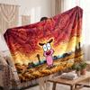Warm Flannel BlanketCourage the Cowardly Dog Soft Cozy Throw Blanket for Bedroom Couch