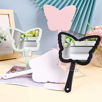 Butterfly Shaped Makeup Mirror Handheld Mirror Portable Eyelash Extension Mirrors Salon Mirrors Makeup