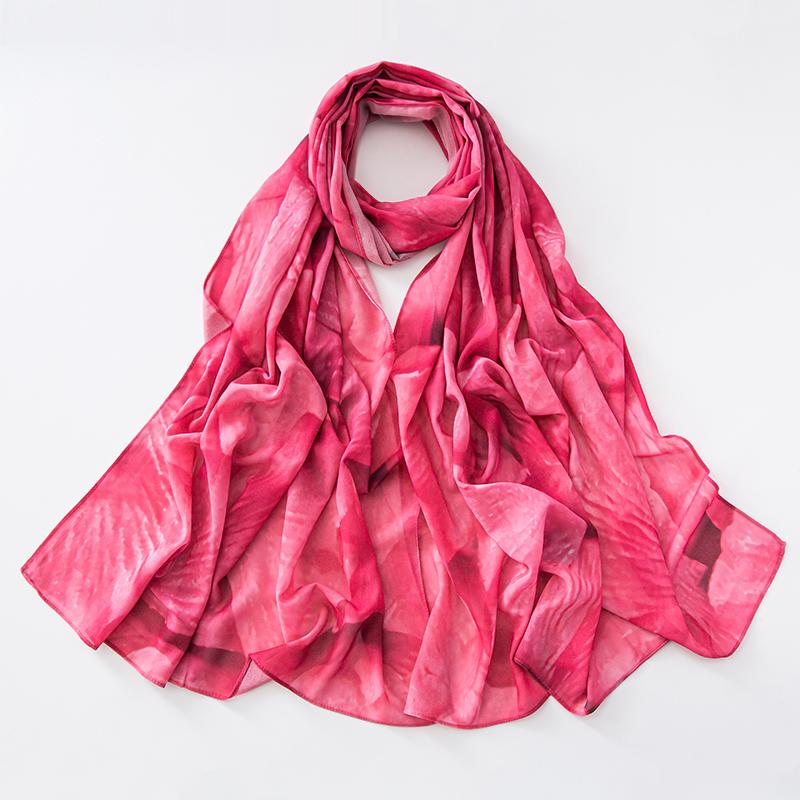 

Big Rose Print Chiffon Hijab Scarf Shawl Women Islamic Muslim Scarves Wraps Lady Echarpe Breathable Foulard 3 Colors Hijabs