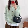 Women's Retro Toggle Knit Cardigan - Soft, Loose-Fit Sweater for Autumn/Winter 2025