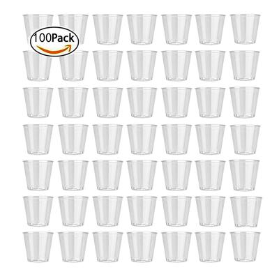 Clear Plastic Disposable Party Shot Glasses Jelly Cups Tumblers Birthday