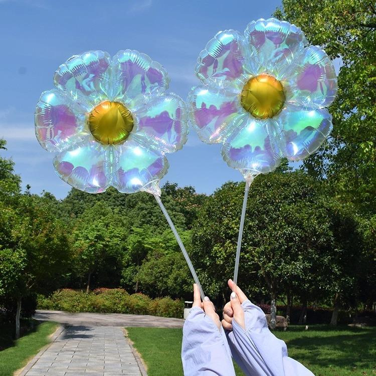 Colorful Daisy and Sunflower Foil Balloons for Birthday and School Decorations