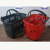 Upgraded 45L Plastic Shopping Cart with Wheels and Pull Rod