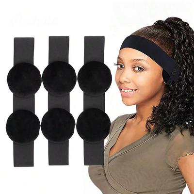 3PCS Edge Melt Band With Ear Protector For Lace Wigs Elastic Band With Logo Personalized For Laying Lace Edge Hair Band
