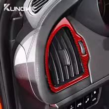 Real Soft Carbon Fiber Sticker For Kia Stinger CK 2019 2020 2021 2022 2023 LHD RHD Car Instrument AC Outlet Trim Accessories.