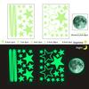 Waterproof Wall Stickers Self-Adhesive PVC Scratch-Resistant Wall Decals Removable Glow in The Dark Wall Stickers for Bathroom Living Room Bedroom
