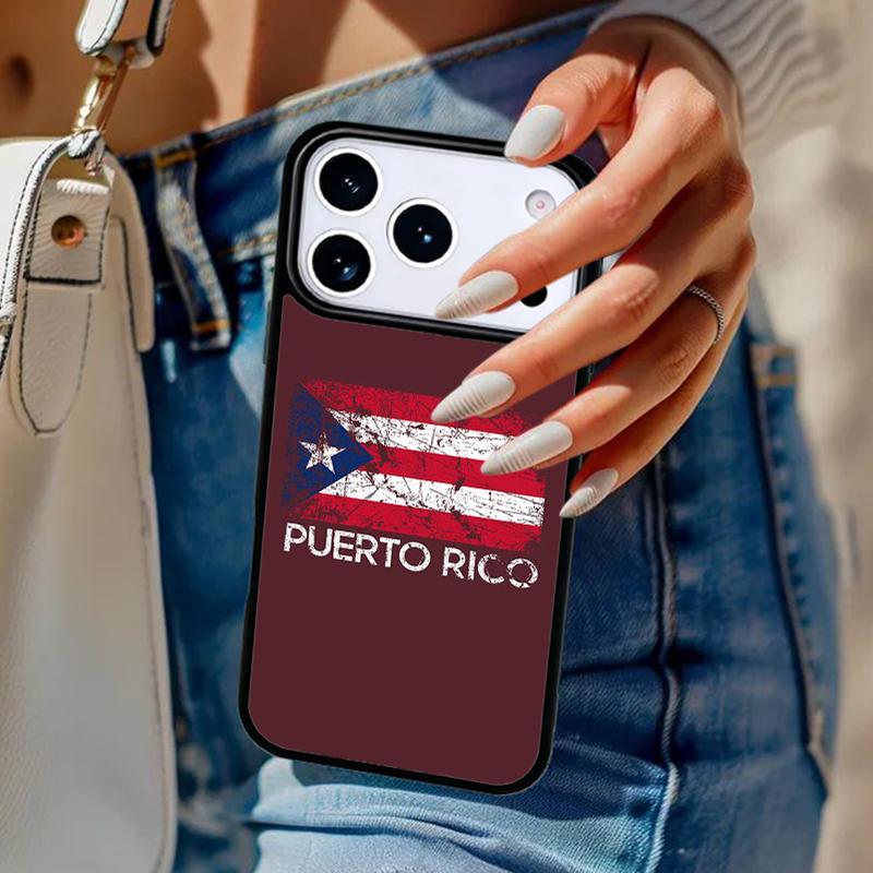 Puerto Rican Flag Phone Case For iPhone 17 Air 14 15 13 12 Max Cover For Apple 16e 11 Pro Max Plus Coque