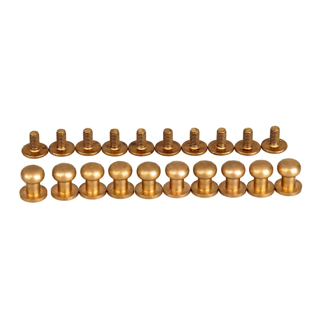 10pcs Decorative Buttons Leather Tools Brass Bag Rivet Screw Sewing Button Studs botones para manualidades 5/6/7/8/9/10mm