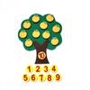 Peache Orange Banana Pear Apple Fruits Tree Felt Math Learning Education Board