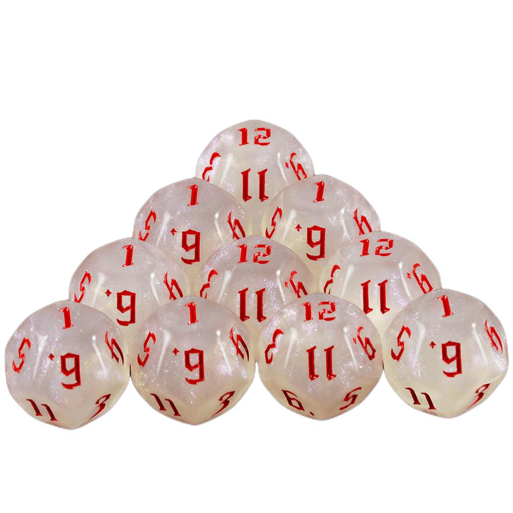 Polyhedral Dice Set 10pcs D12 DND Dice for RPG Party, Family Table Board, Role Playing Game