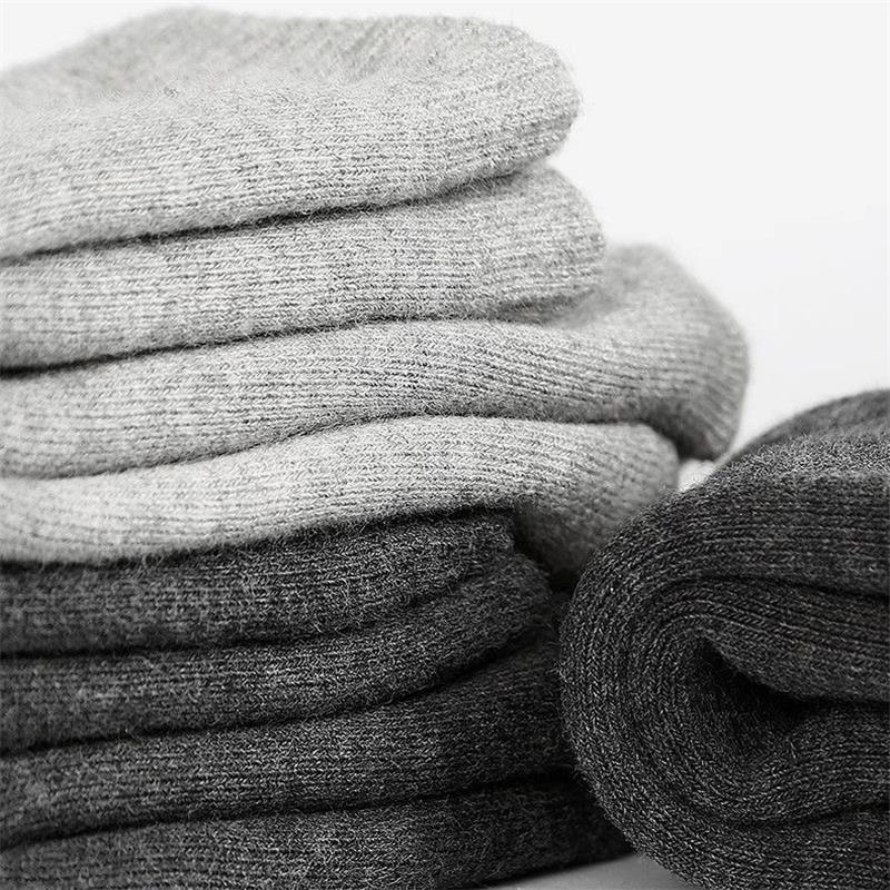 2 Paare/Herrensocken Super Dicke Wolle Hohe Qualität Merinowollsocken Business Herbst Winter Bequeme Halbhohe Socken Große Größe Herren