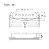 Guitar Single Coil Guitar Pickups Alnico SSS 50/50/52mm White for ST SQ Electric Guitar