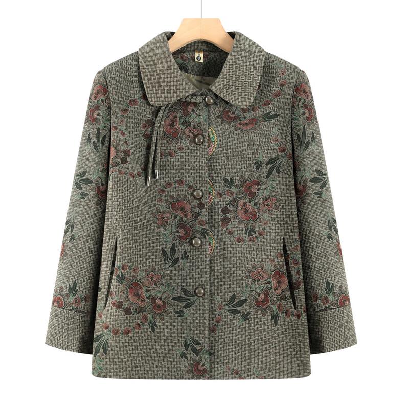 Elderly Women's Traditional Spring Autumn Jacket