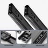 Three-Section Silent Damping Drawer Slide for Computer Desk Keyboards, Cold Rolled Steel Track Rails.
