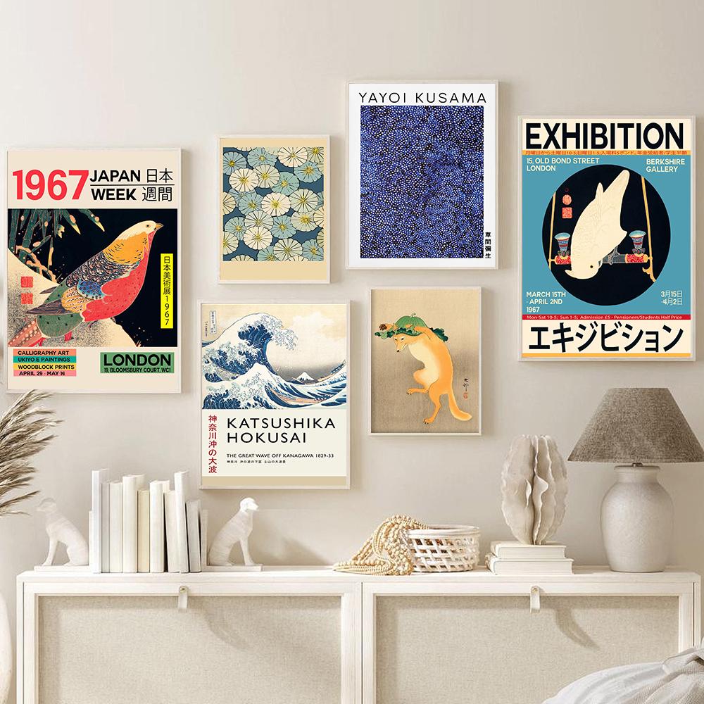 Katsushika Hokusai Vintage Poster Japanese Travel Art Print Yayoi Retro Canvas Painting Wall Picture For Living Room Home Decor