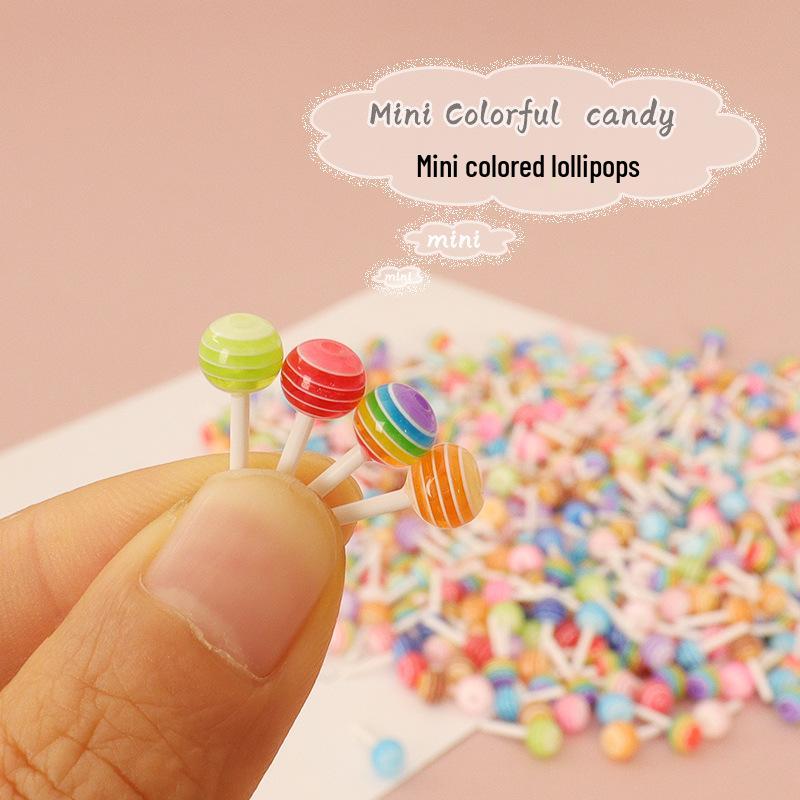 Miniature Dollhouse Colorful Candy Lollipop Ornaments