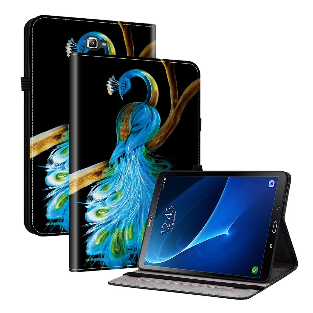PU Leather Tablet Case for Samsung Galaxy Tab A 10.1 (2016)-11 Styles! Durable,with 2 Stand Slots,Pencil Holder & Card Slots,Flexible TPU Back Cover