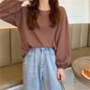 Women's Loose Thin Pullover Long Sleeved T-shirt