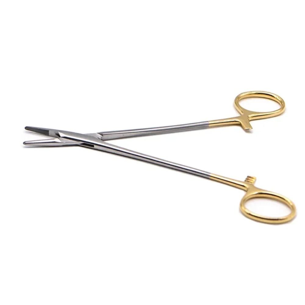 TC Head Orthodontic Forcep Gold Handle Anterior Teeth Bracket  Dental Instrument