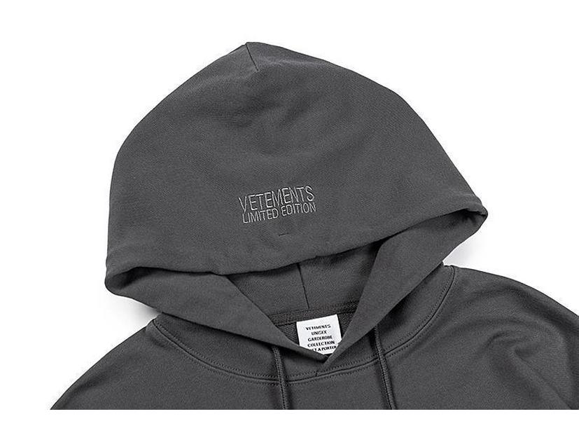 VTM Vitmeng Unisex Loose Casual Hoodie with Letter Print & Embroidery