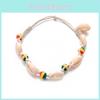 Vintage Inspired Bohemian Retro Charm Anklet With Shell Pendant And Carved Wooden Beads For Womens Fashion