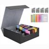 Trading Card Storage Box with 24 Dividers and 4 Snap Closures