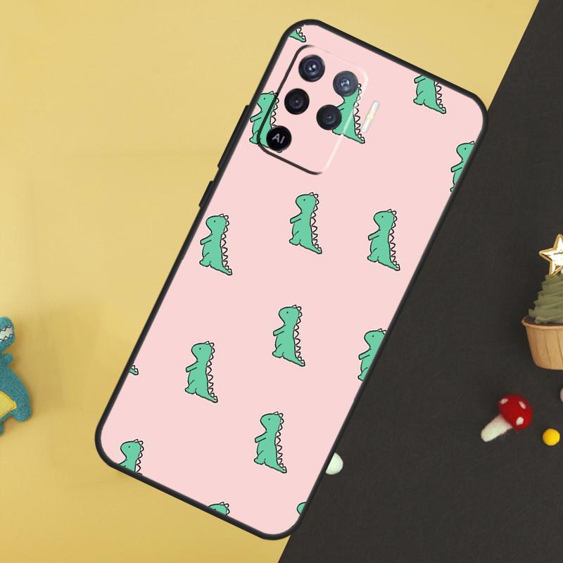Dinosaur Collage For OPPO A9 A5 A53 2020 A52 A72 A96 A76 A16 A54 A74 A94 A58 A78 A98 A15 A79 A17 A57 A77 Case