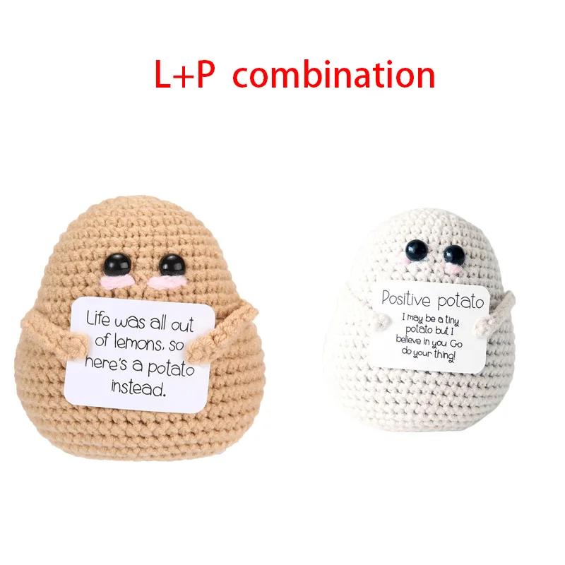 Funny Knit Potato Doll Positive Energy Gift Handmade Jumbo Booty Design Cozy Home Decor Christmas Ornament Room Warming Present