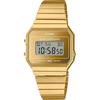 Casio A700WEVG-9ADF Men's Digital Watch Black Stainless Steel Case 30M Water Resistant
