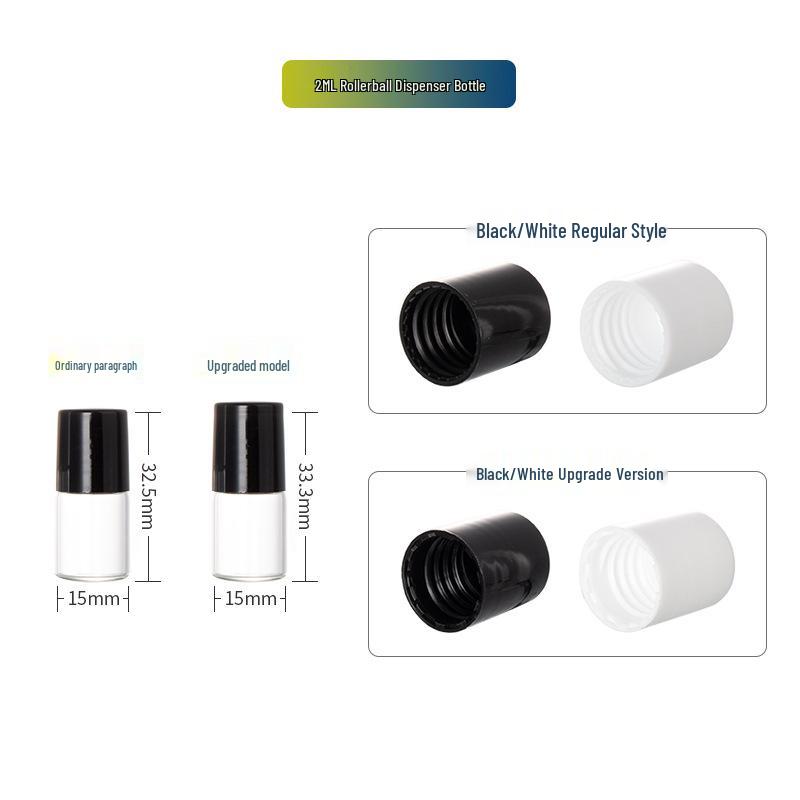 Rollerball Glass Bottle for Essential Oils and Perfumes - 5ml/10ml Refillable Cosmetic Packaging