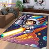Astronaut Dream Universe Spaceman 3D Outer Space Cartoon Rug Carpet for Living Room Bedroom Decor,Non-slip for Sofa Doormat Kids