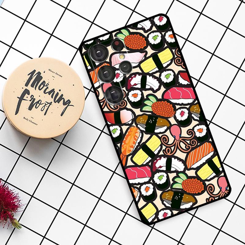 Sushi Food Case For Samsung Galaxy S24 FE S20 FE S21 S22 S23 S24 S25 Ultra S9 S10 S25 Plus Phone Cover