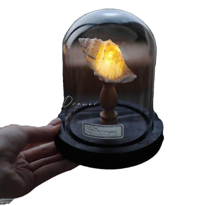 Handmade Ocean Island Retro Seashell & Conch Night Light for Mid-Autumn Festival