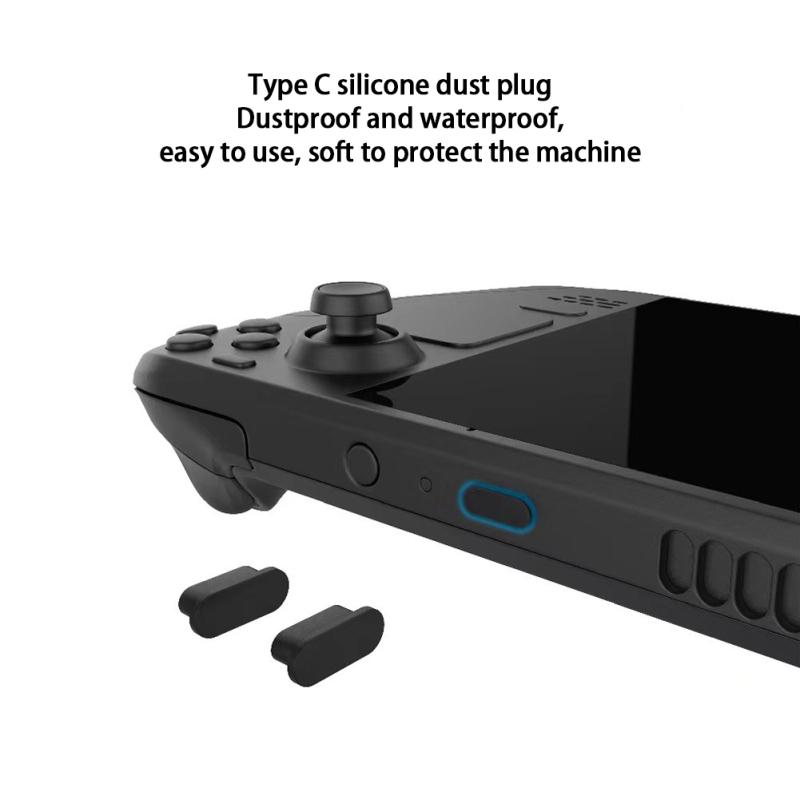 Gp-812 Silicone Protector Kit Compatible For Steam Deck Console Accessories Dust Plug Sticker Rocker