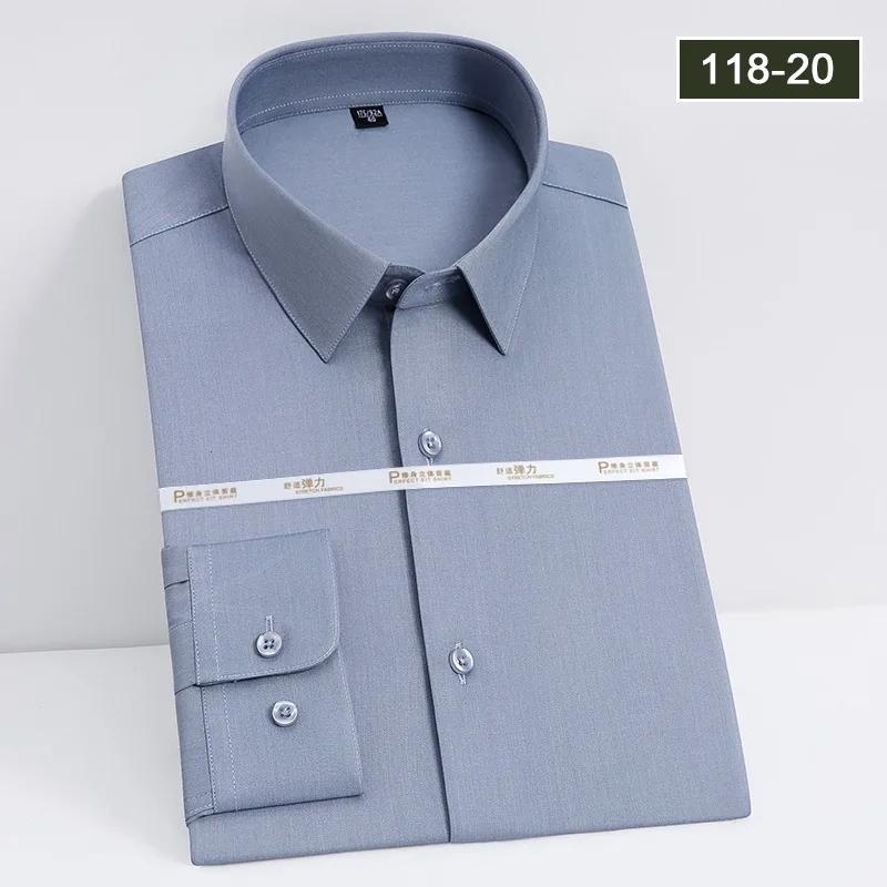 Herren weißes Hemd langärmlig Hochzeit Business bügelfrei formelle Kleidung professionelle Arbeitskleidung Freizeit knitterarmes Hemd