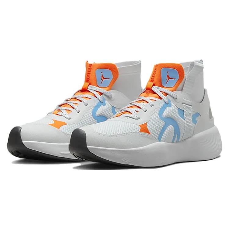 New JORDAN Delta 3 Mid Pure Platinum Chambray Total Orange DR7614-004