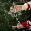 Elegant Christmas Tree Toppers Easy to Install Metal Star Festival Tree Top Ornament Home Decoration Accessories