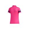 Adidas Color Block Ribbed Sports Polo Shirt Women Tops Pink FJ2438