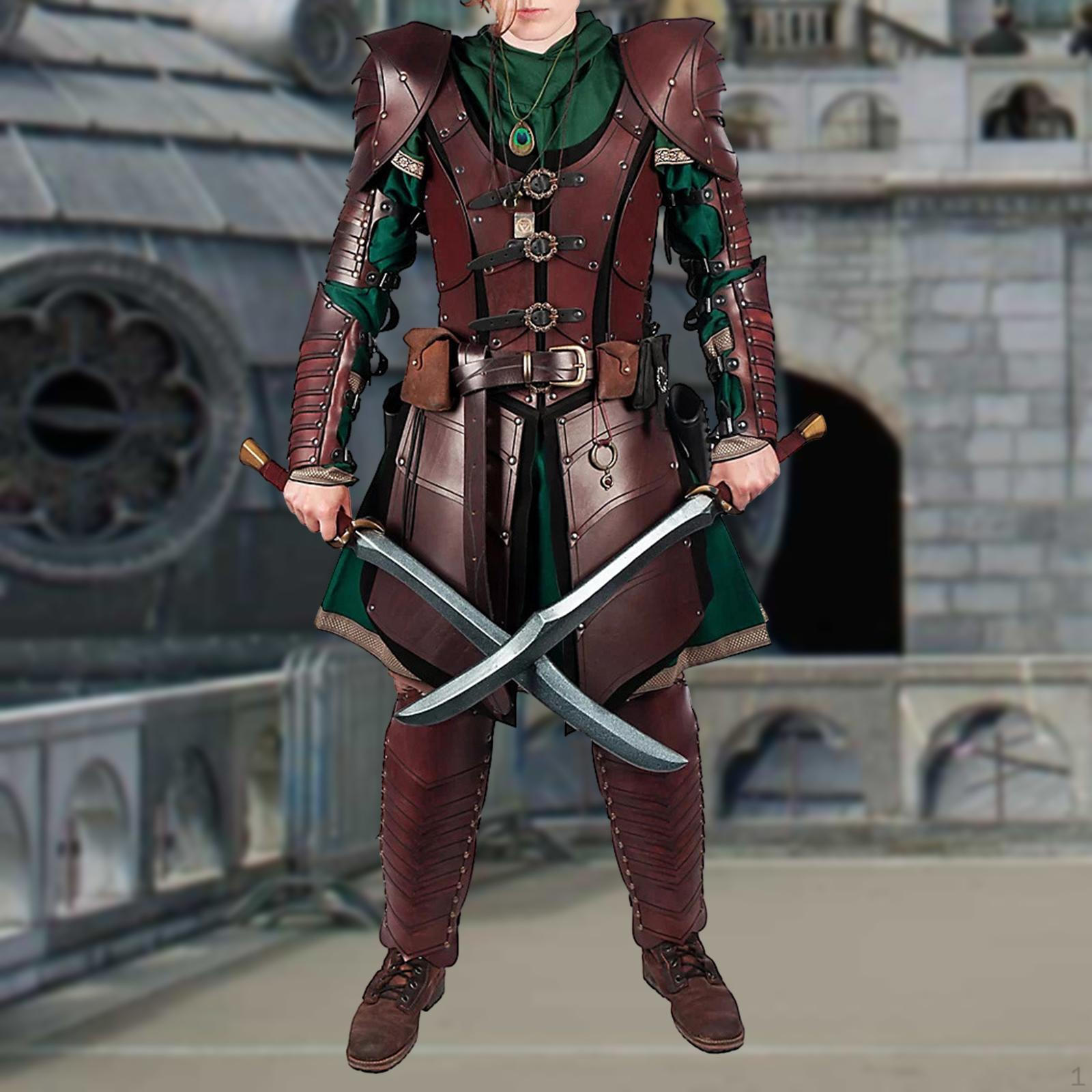 

Средневековый жилет без рукавов, нагрудный доспех викингов, украшение на грудь, рыцарь коричневый