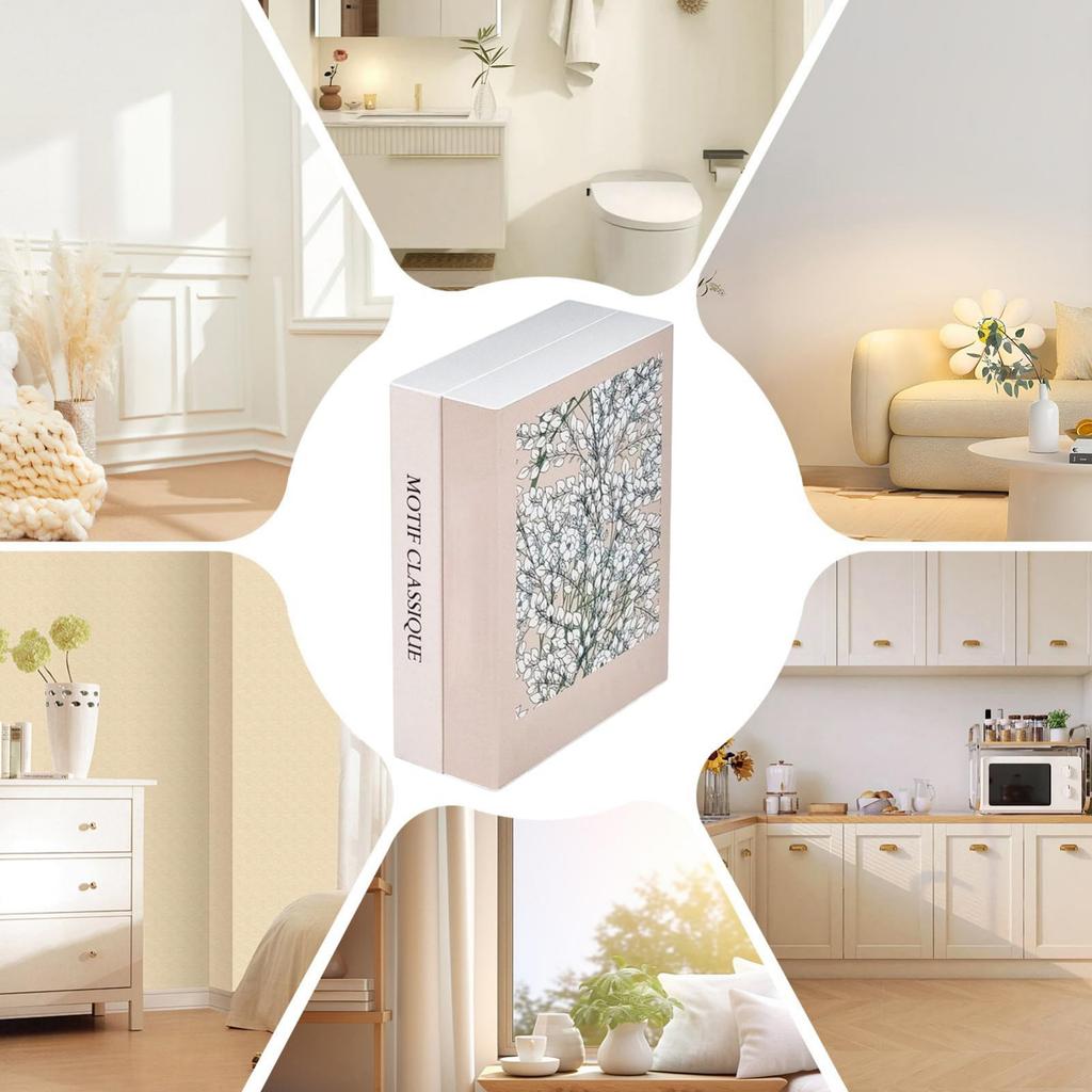 Book Shaped Wire Organizer, Expandable Decorative Book Shaped Cable Hidden Box, Fake Book Storage Router Hidden Management