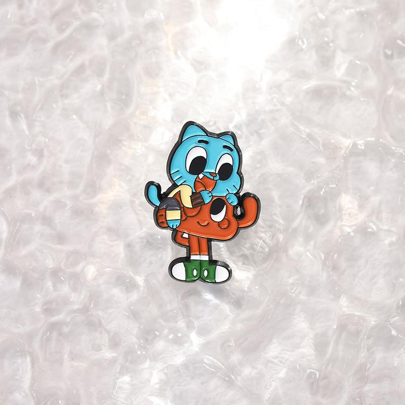 Character Alloy Cartoon Brooch In Vibrant Colors For Fashionable Winter Style 2024