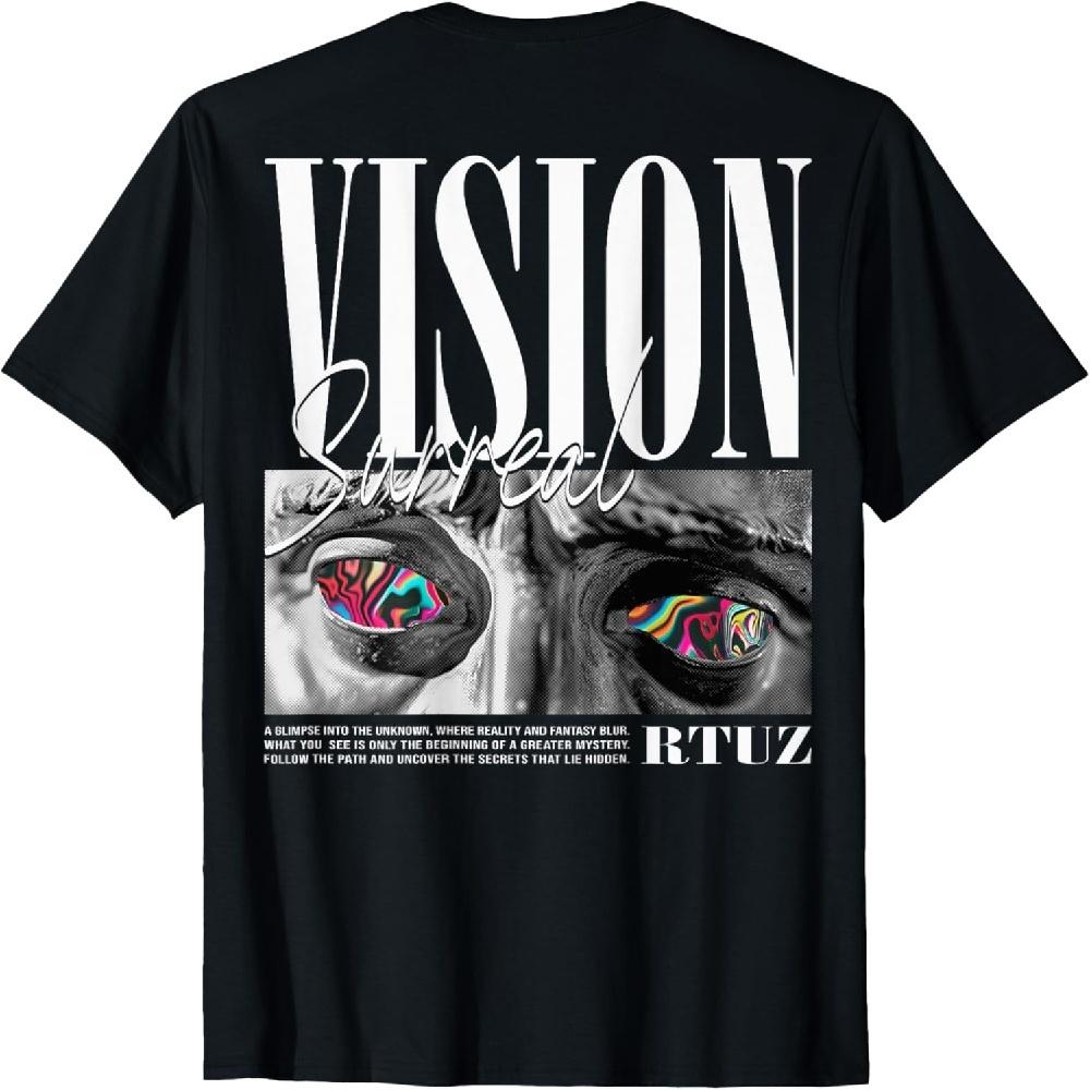 Hip Hop Vintage Edgy Urban Y2K Back Print T-Shirt - Unisex - Black - Small XXXXXL чёрный