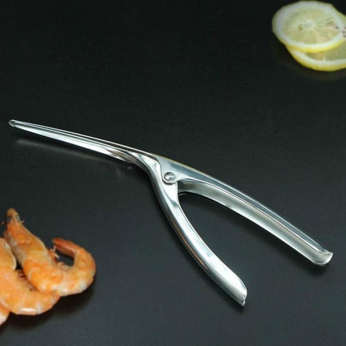PULABO Stainless Steel Portable Shrimp Peeler/Sheller, Creative Kitchen Utensil for Easy Peeling and Shrimp Meat Removal (1 Pack)