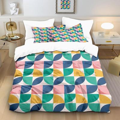 Geometric Pattern Duvet Cover 3-Piece Bedding Set